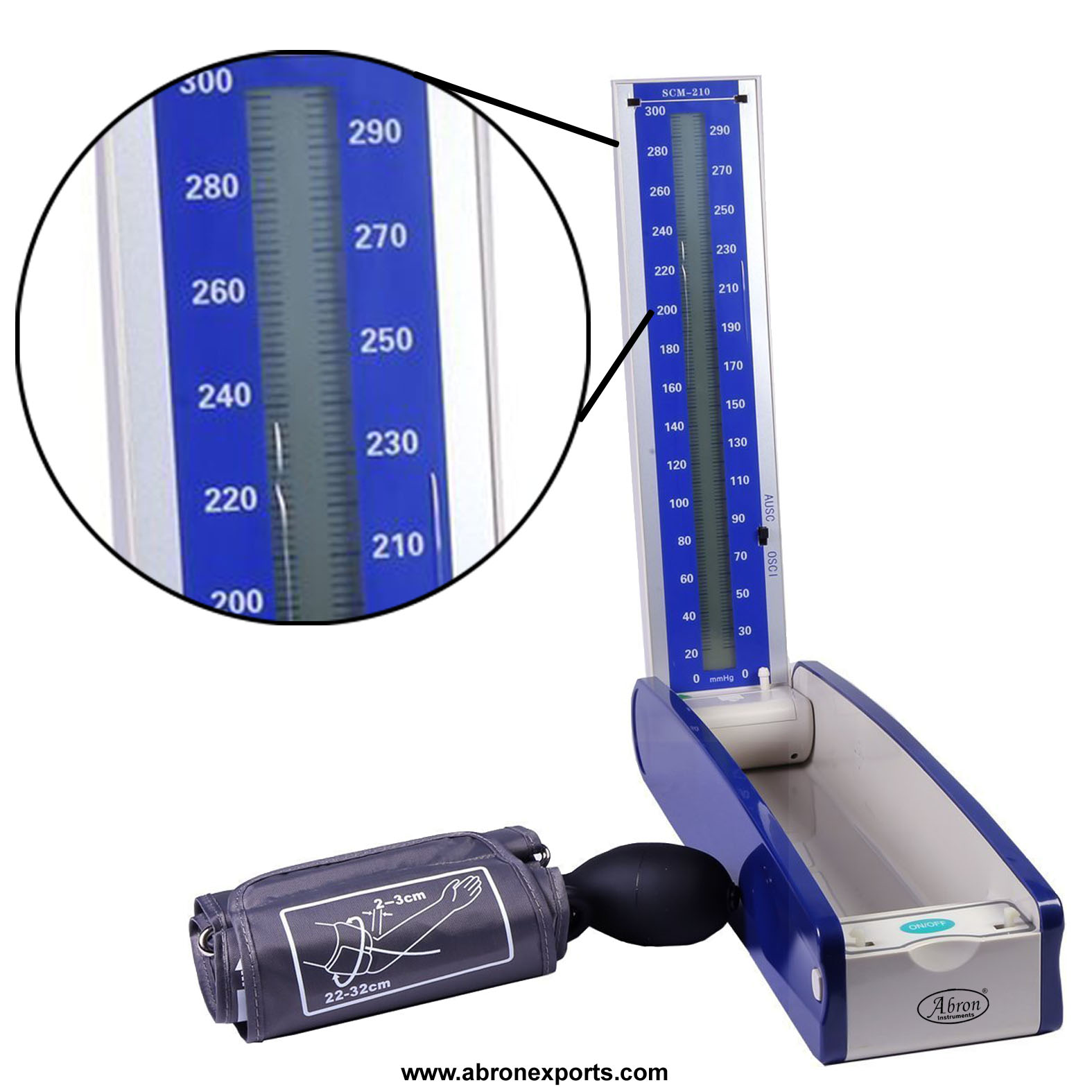 BP Apparatus Mercury Type Sphygmomanometer for pharmacy lab demo use Abron ABM-2751LCD  AB-72-C 