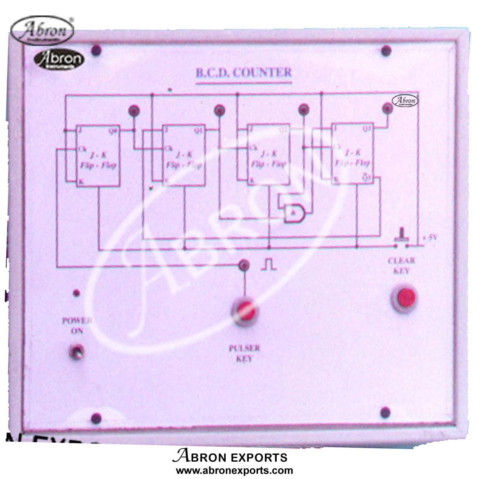 Logic Gate 4 Bit Reverse Counter LED 0-1 Logic sockets power supply AE-1300-W
