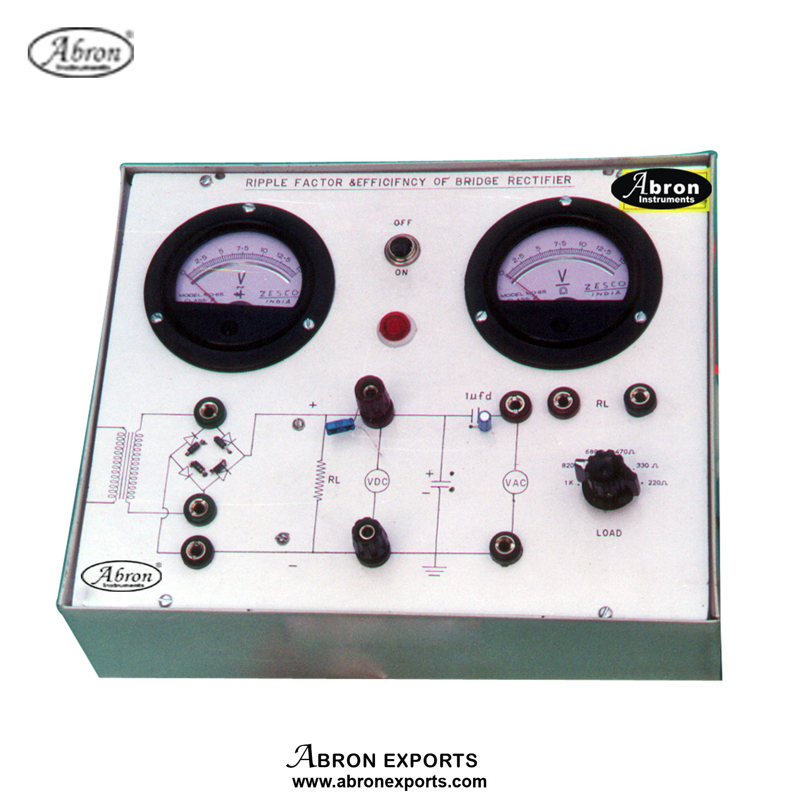 To Study Filter Circuit and Ripple Factor with CRO Digital 7 inch Abron AE-1424G
