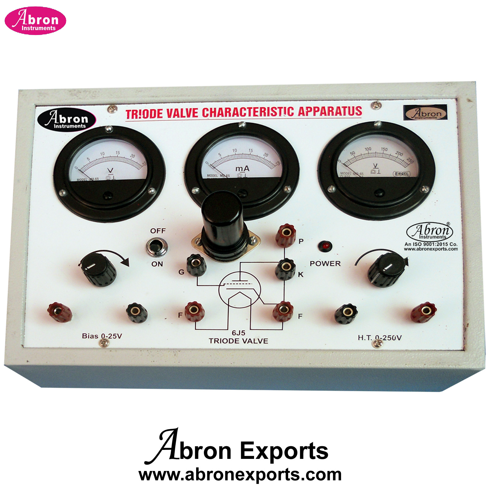 Triode Valve Study Power Supply Regulated LT 6.3v AC HT 0-300v DC Bias 0-25v DC for 3 Dial Meters AE-1436A 