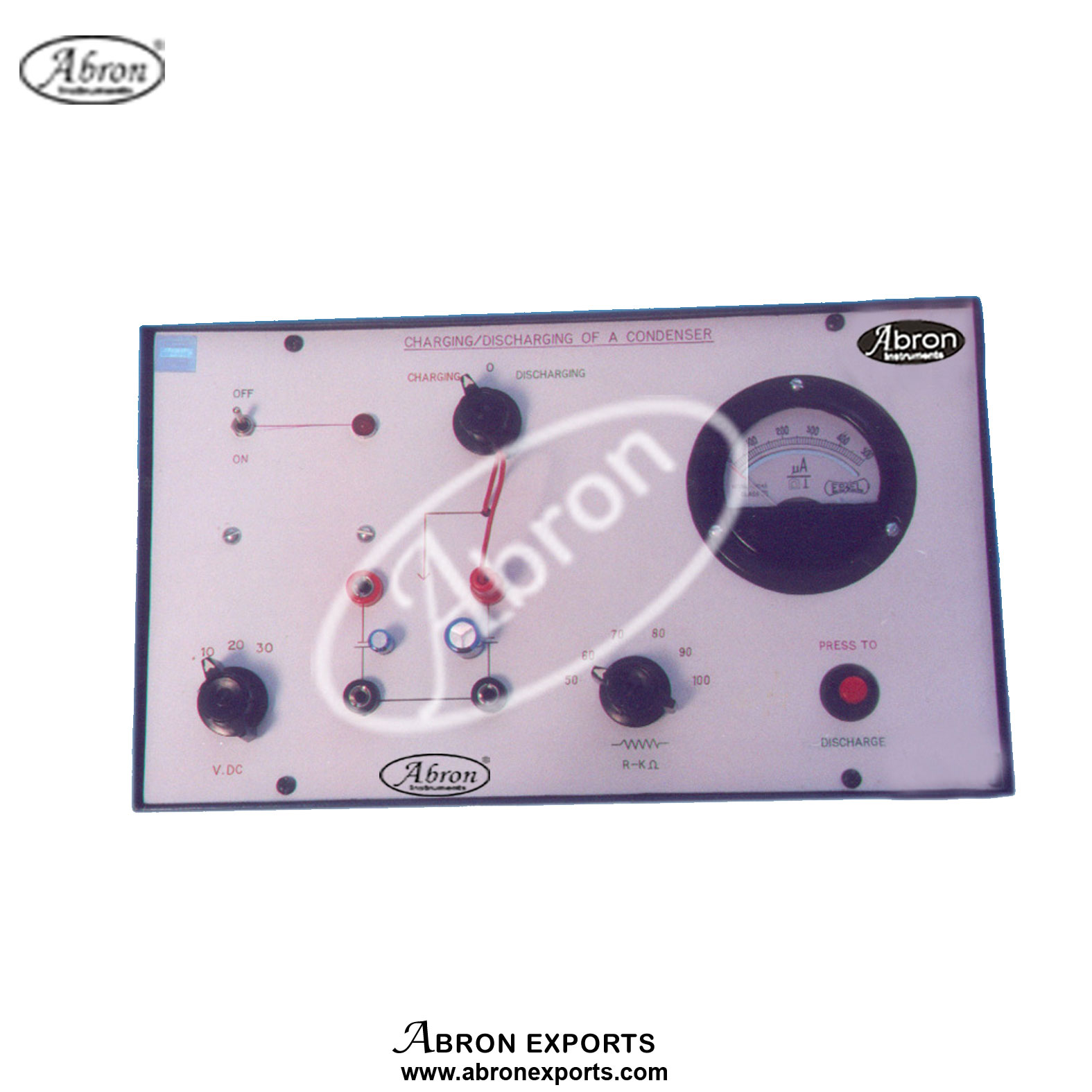 Charging & Discharging Of Capacitor Through Resistance Abron Electronic trainer kit AE-1221A