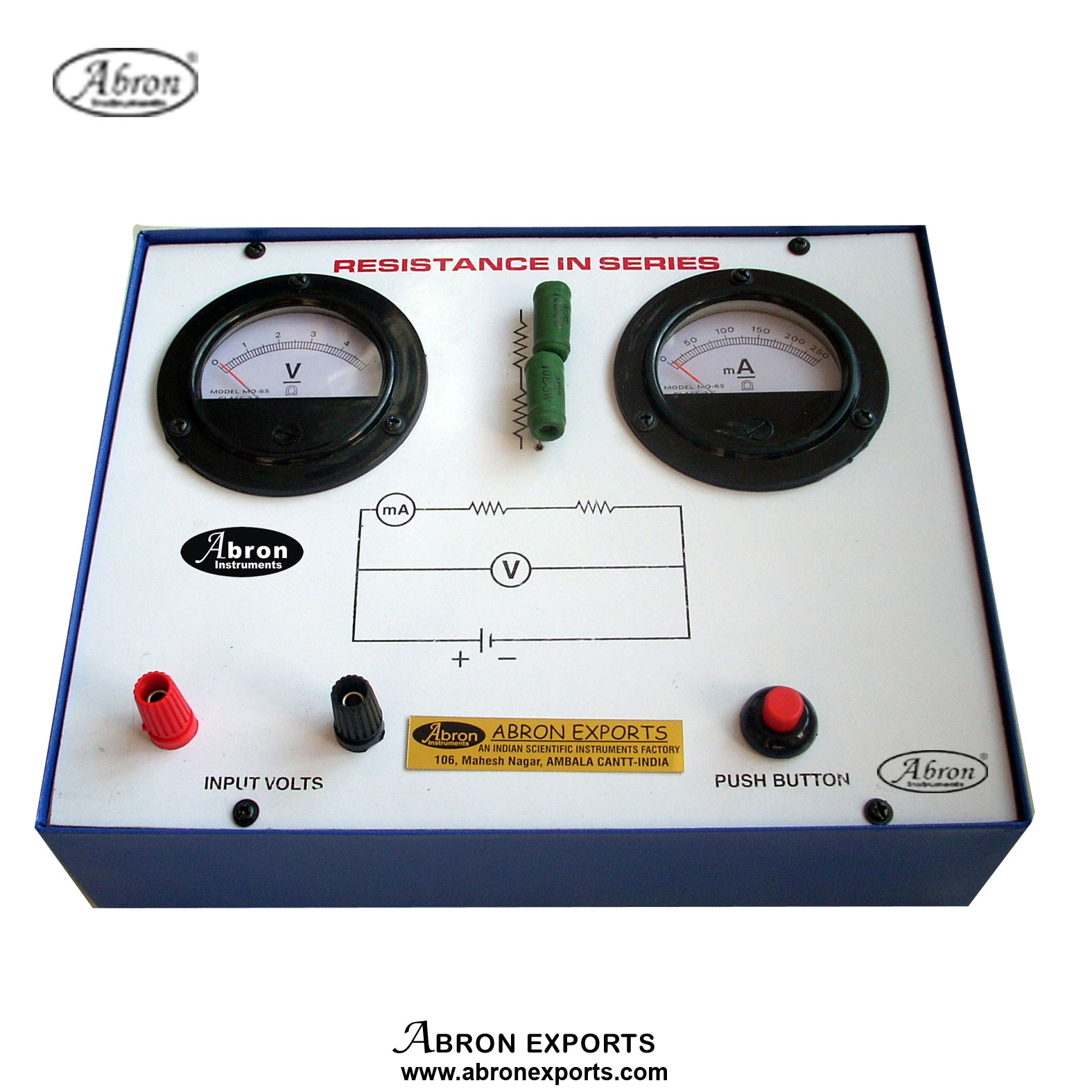 Resistances in series Study With Connectors 2 meters Optional Power supply AE-1386RS