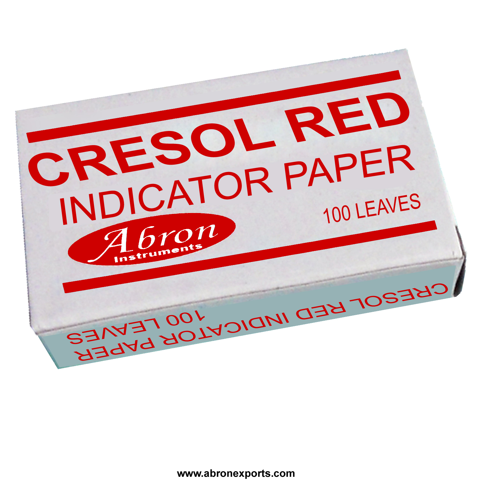 Cresol red indicator paper LR 100 lvs abron IP-1127