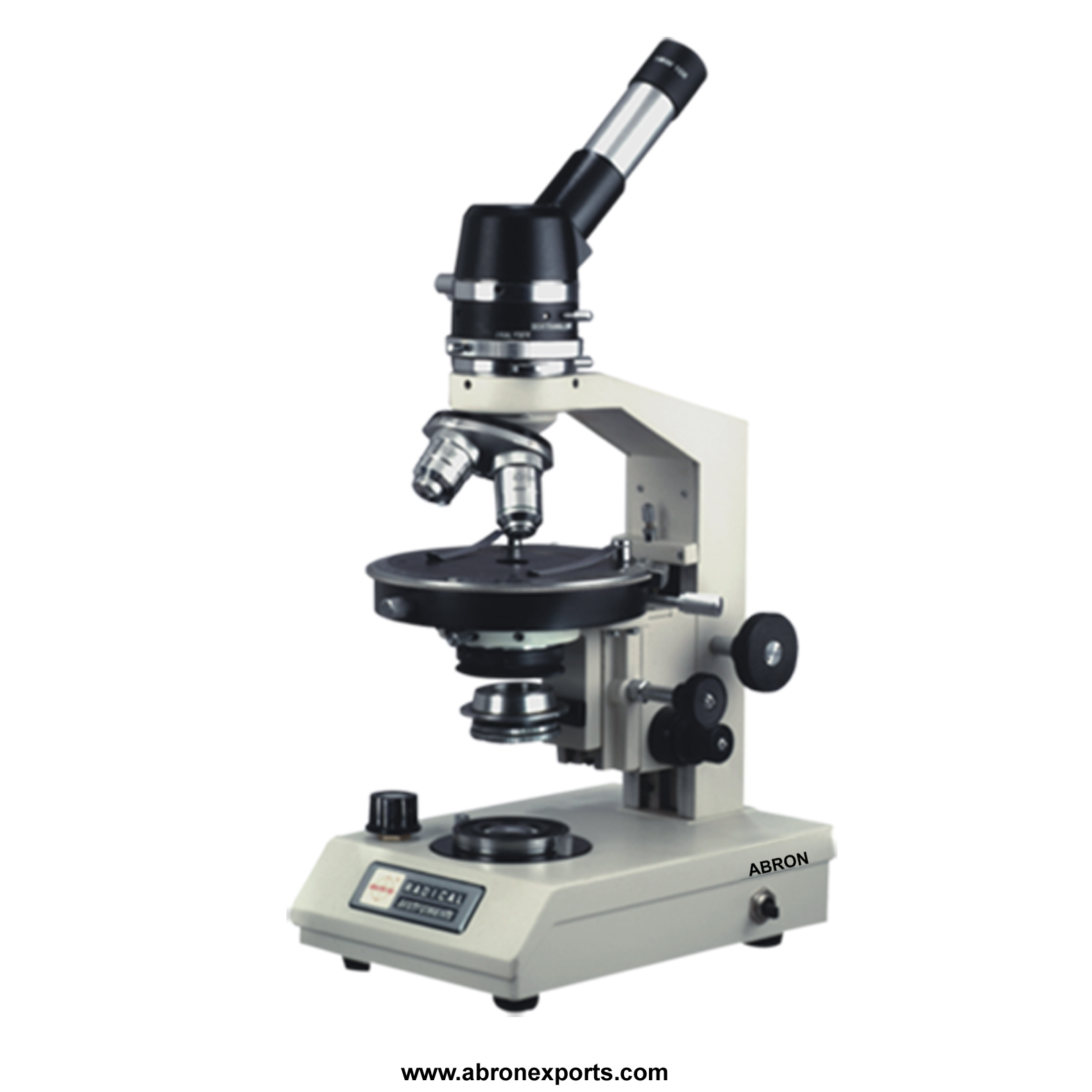 Polarizer binocular microscope with circular stage polarizer coaxial body excellent optics abron AB-45b2