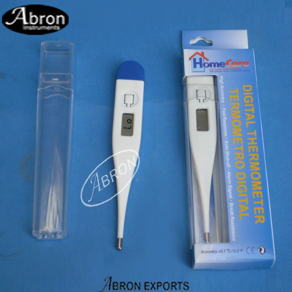 Clinical Thermometer Digital Adult Child C and F Dual Range 35-42Cx0.1C 94-104Fx0.2F Thick 10pc Abron ABM-2185DCF AB-85D