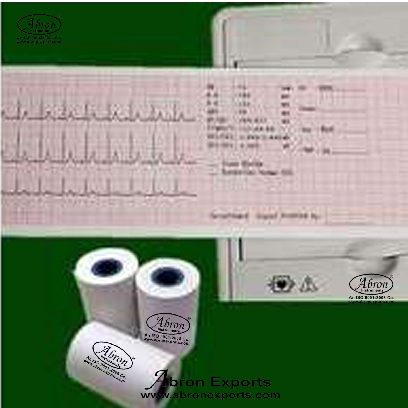 ECG Machine Thermal Printer roll Paper for 3 Channel Abron ABM-2501-P2