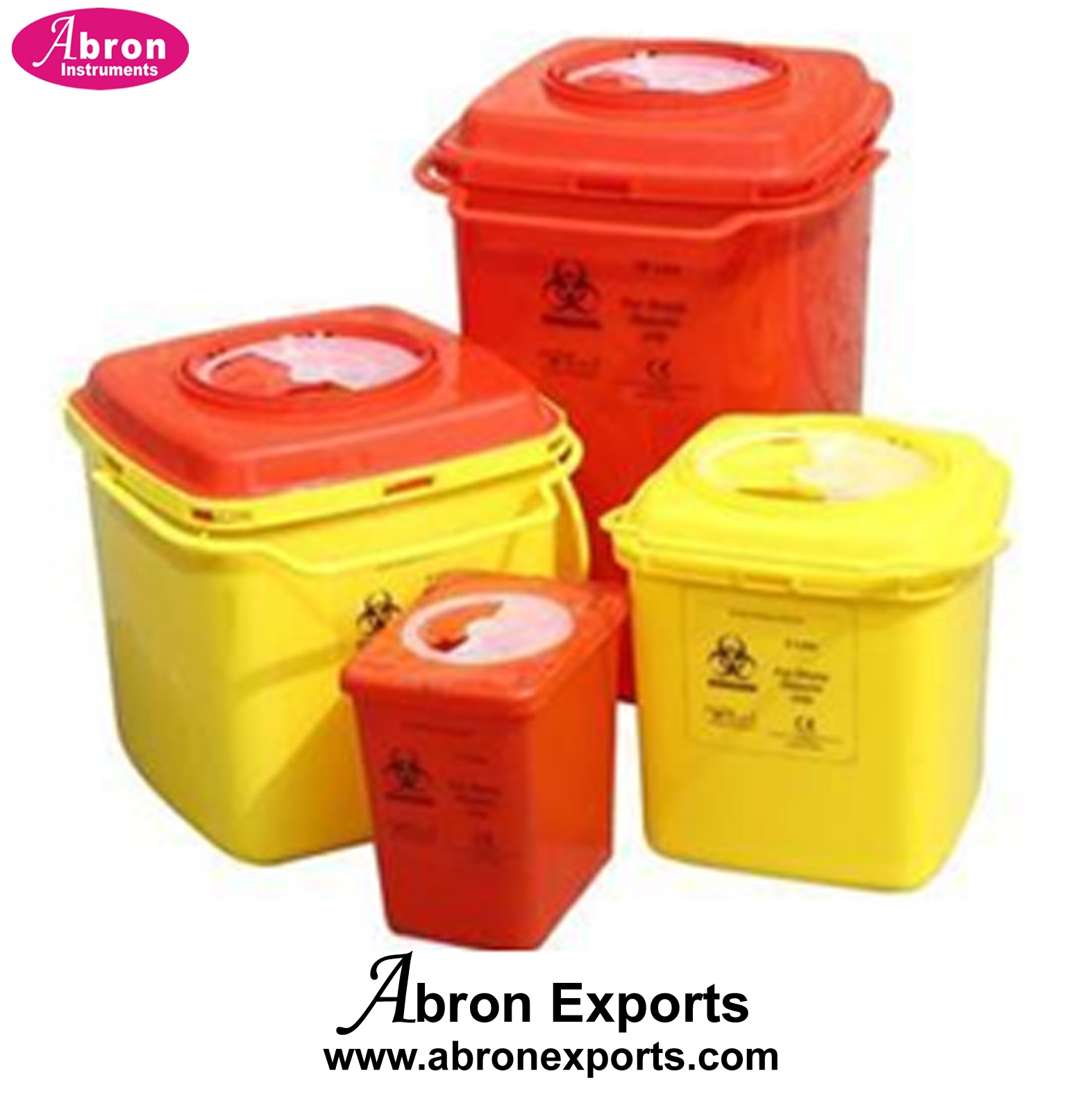 Biohazardous container Sharps safety boxes 3 liters 5lt medical hospital surgical abron AM-555-BX05