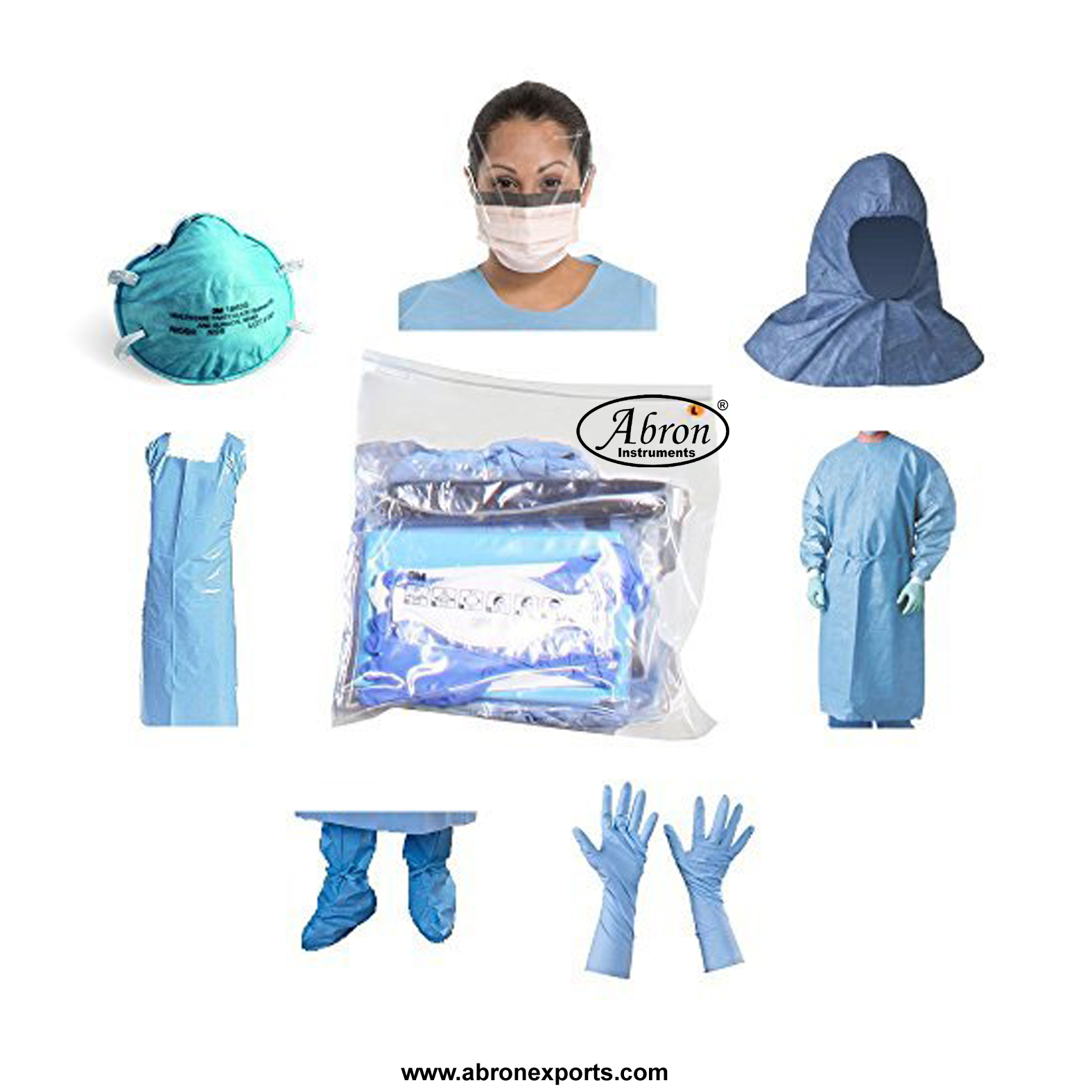 abron medical safety ppe kit1 for personal protection hospital set disposable