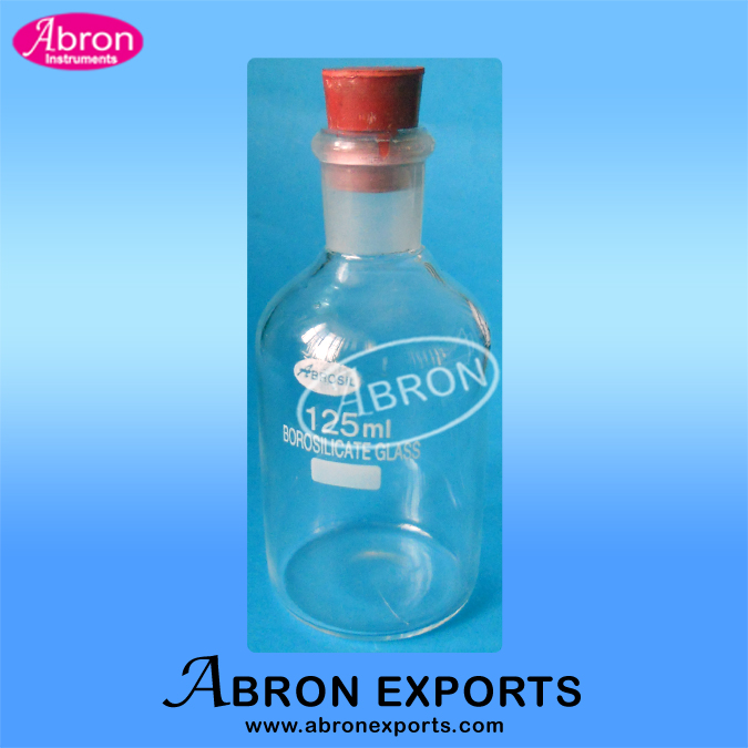 Bottle Reagent Boro Glass Cork Stopper Narrow mouth with cork stopper AC-2519C