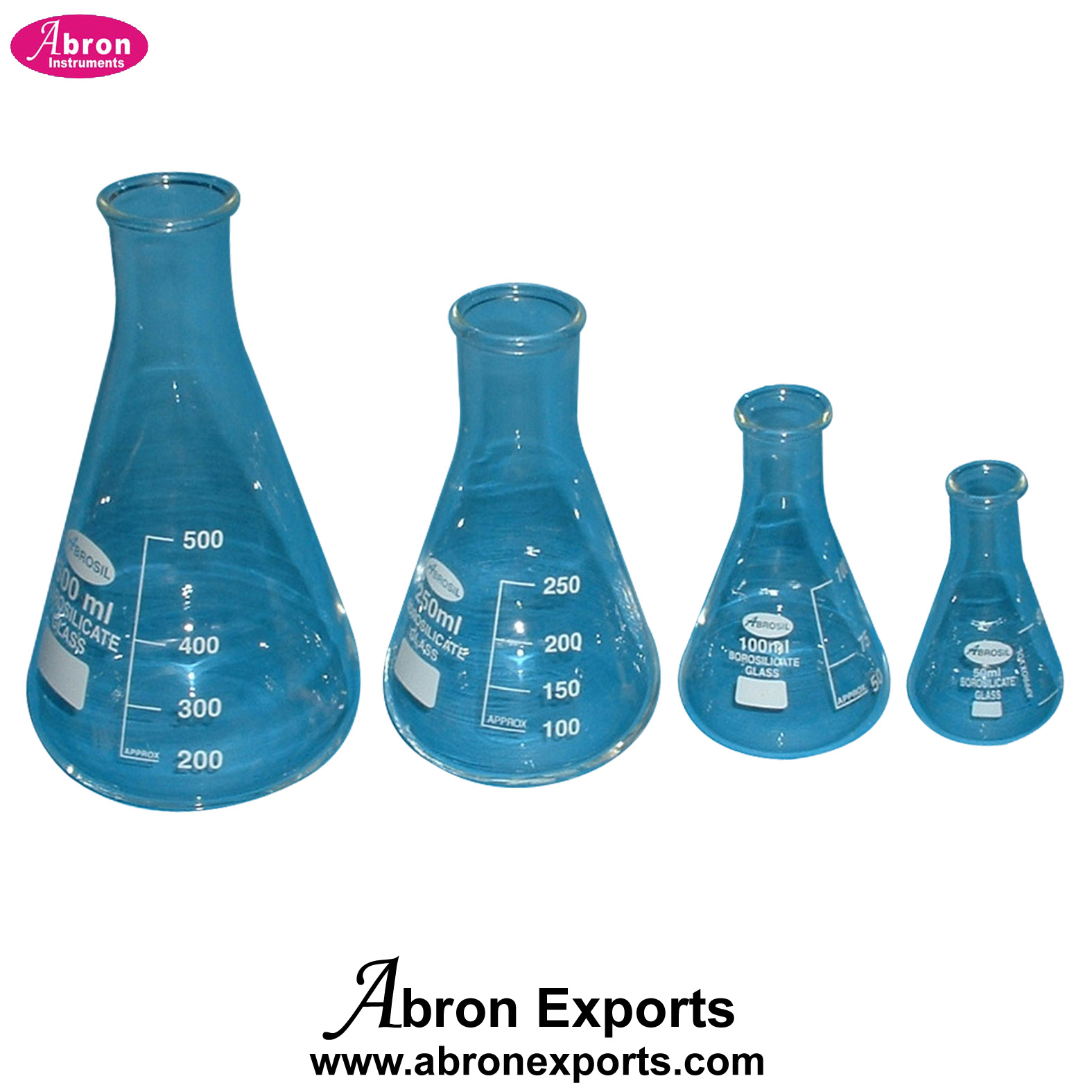 EC-049-33 Flasks Conical flask Erlenmeyer Flask Narrow Mouth 50ml cm3 Abron 