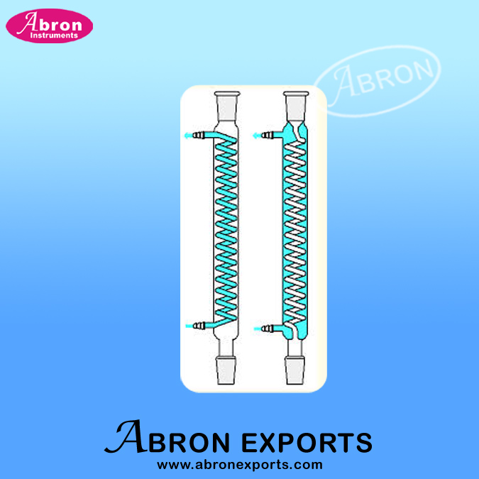 Condenser graham coil reflux boro glass plain mouth 200,300,400,500mm Abron AC-456G or AC-2069
