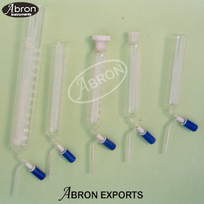 EC-018-29 Funnel Separating Cylindrical Graduated 250ml With Teflon Stop Cock Borosilicate Glass Dropping Funnel Plain Abron
