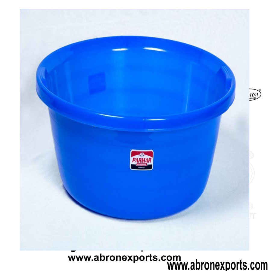 Bowl round Plastic Round With Rim Tray to lift Wide Top Flat Bottom large 10,20,40 ltr size Abron AB-579-A 