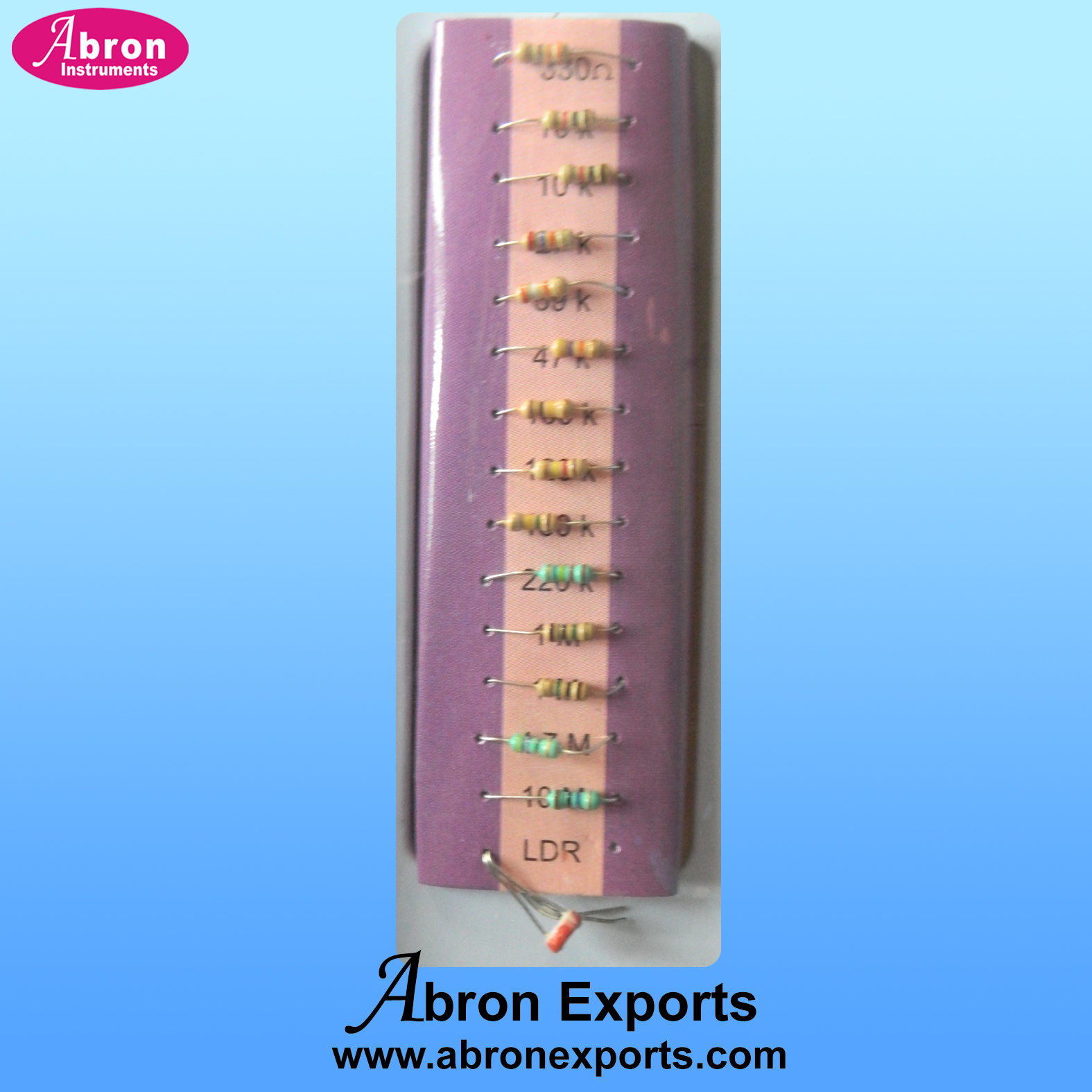 Electronic component abron kit circuit spare loose resistances assorted ldr junior parts AE-1224RA