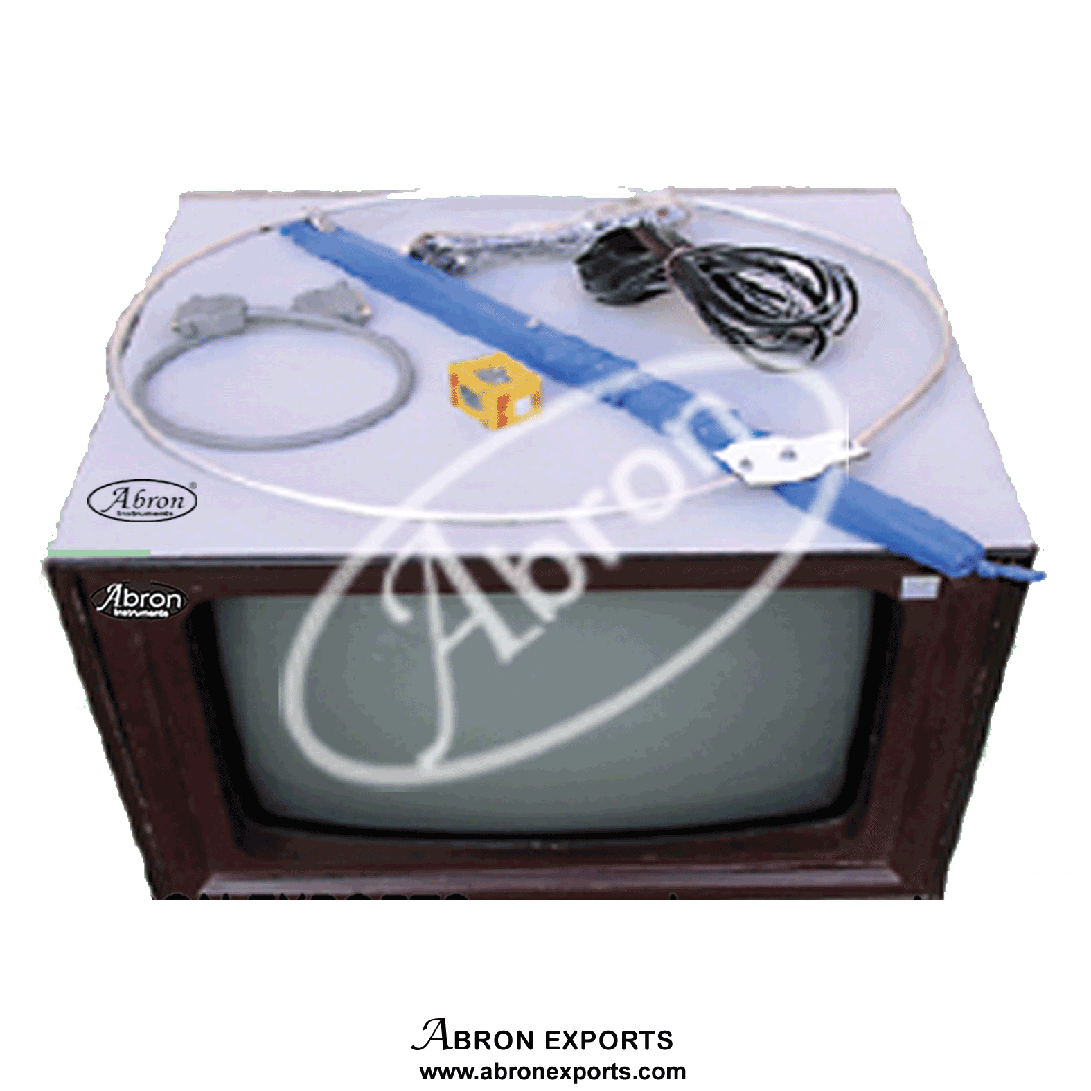 Demonstration T.V. black/white with test points set up Abron AE-1241  