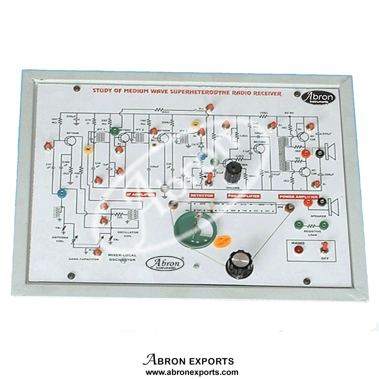 Demonstration Radio Receiver Super Heterodyne With Circuit Diagram Panel With Test Points Working 220v AE-1243H 