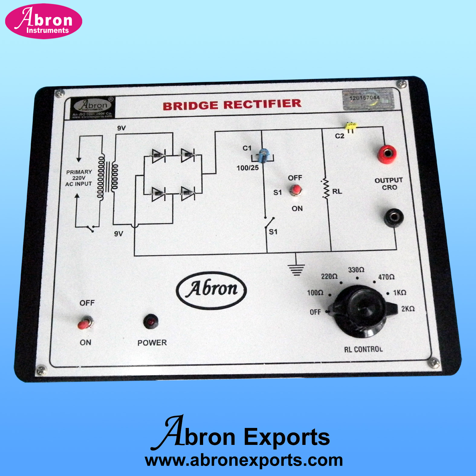 Filters Circuit Trainer with capacitor to check change of wave on CRO power supply  AE-1270