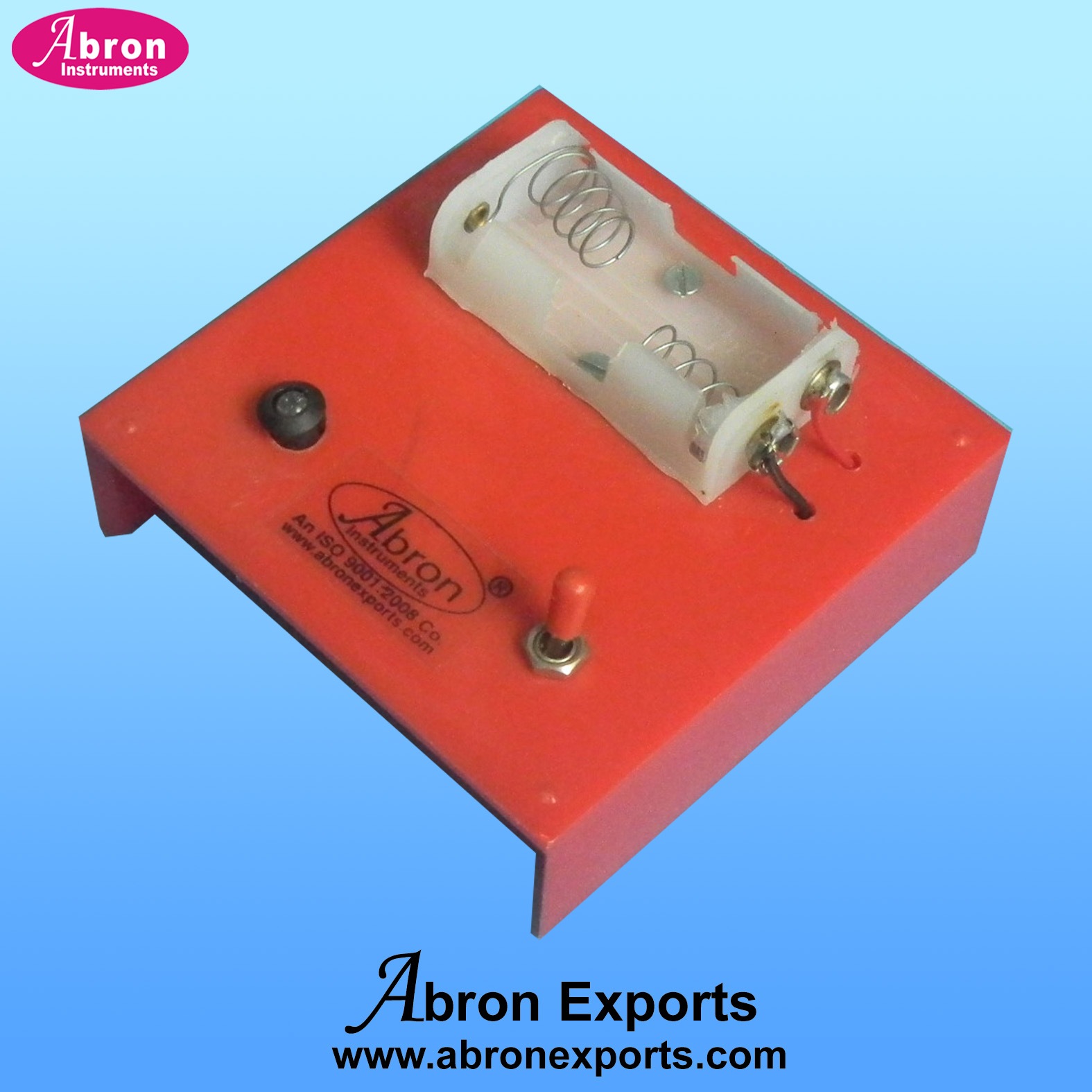 Electronic kit abron circuit box with banan socket cell holder two cell AE-1258-B06C
