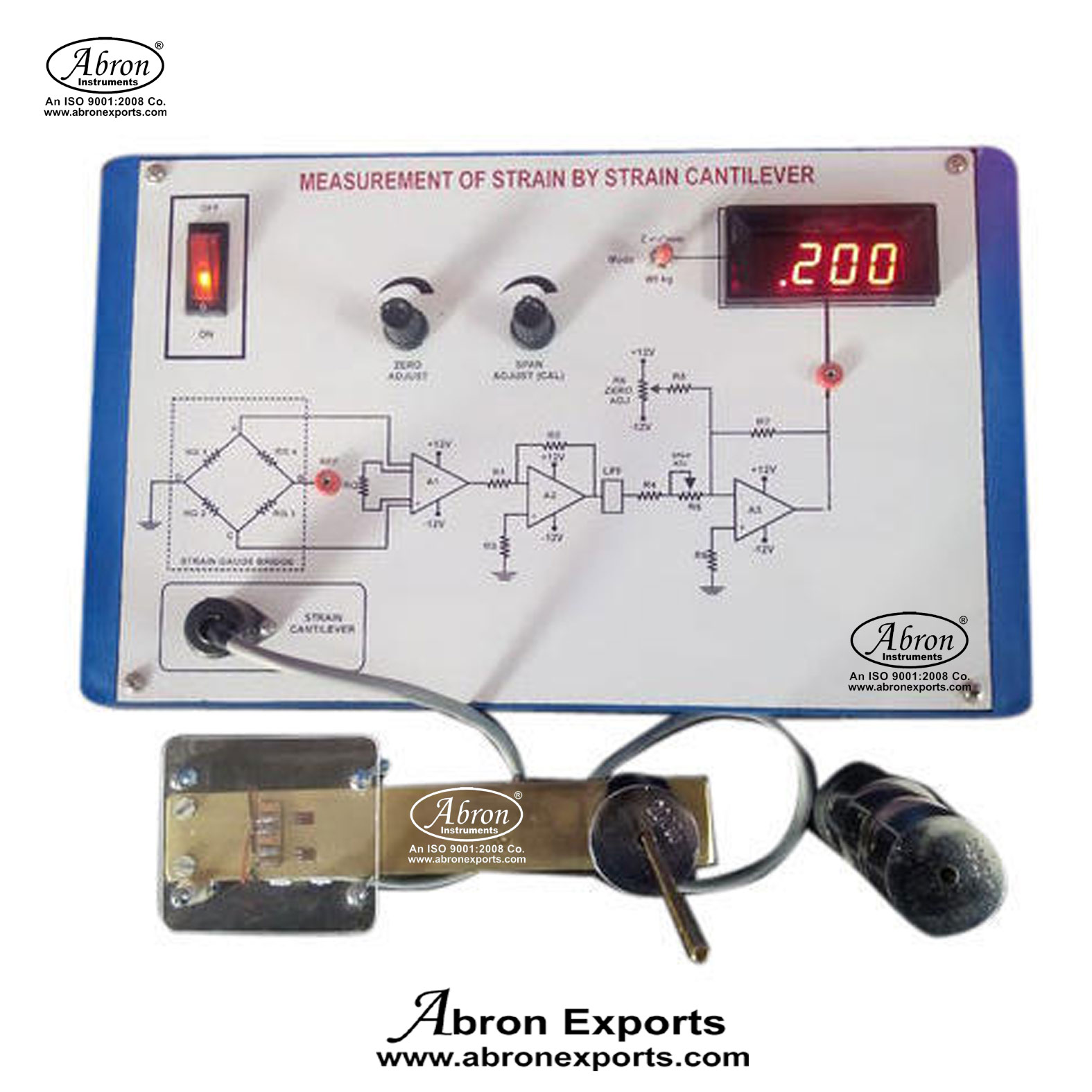 Strain Gauge Digital Trainer With Cantilever Kit Abron AE-1327STD