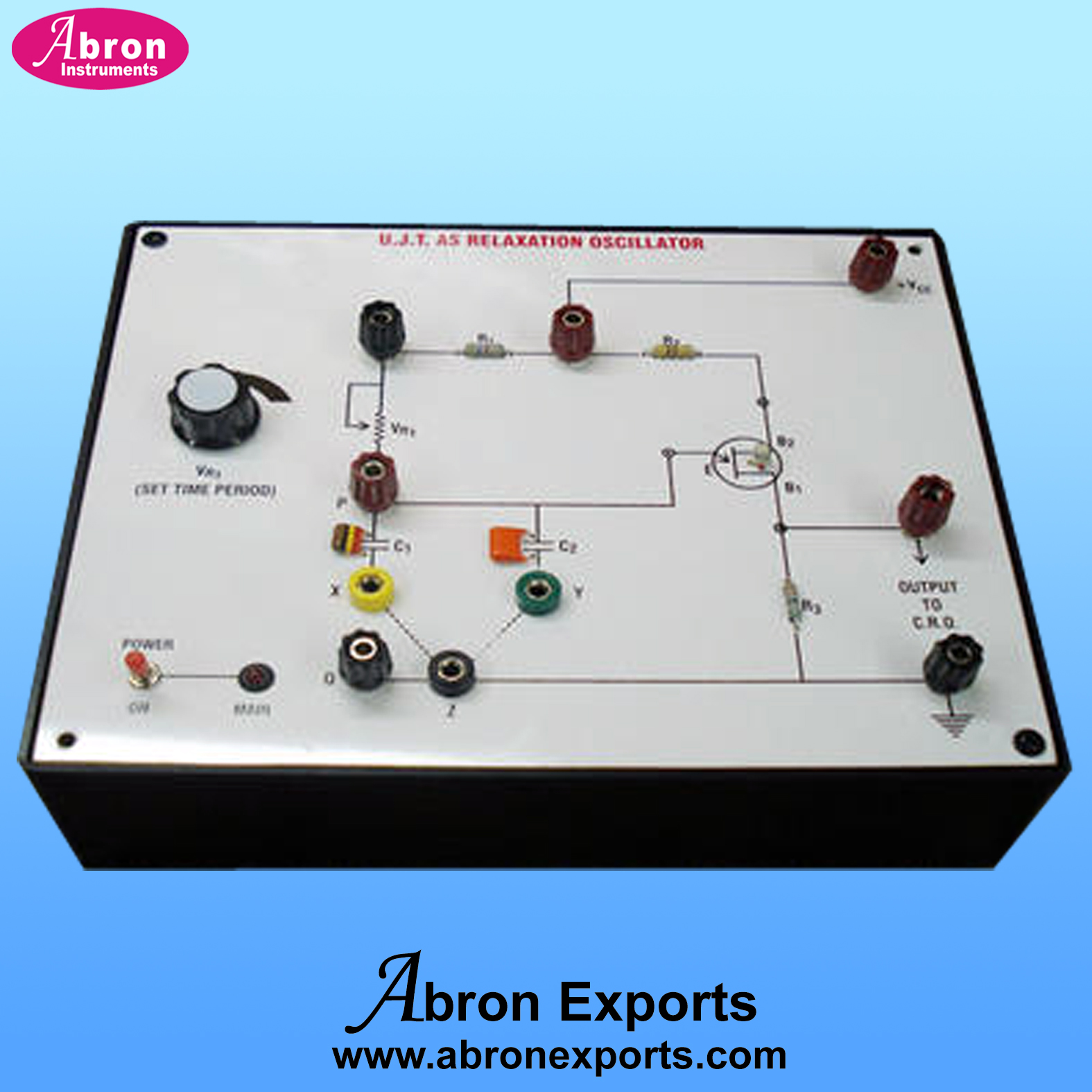 Oscillator Relaxation Oscillator Trainer circuit With Power Supply Input Audio Oscillator Output sockets for CRO AE-1352-E