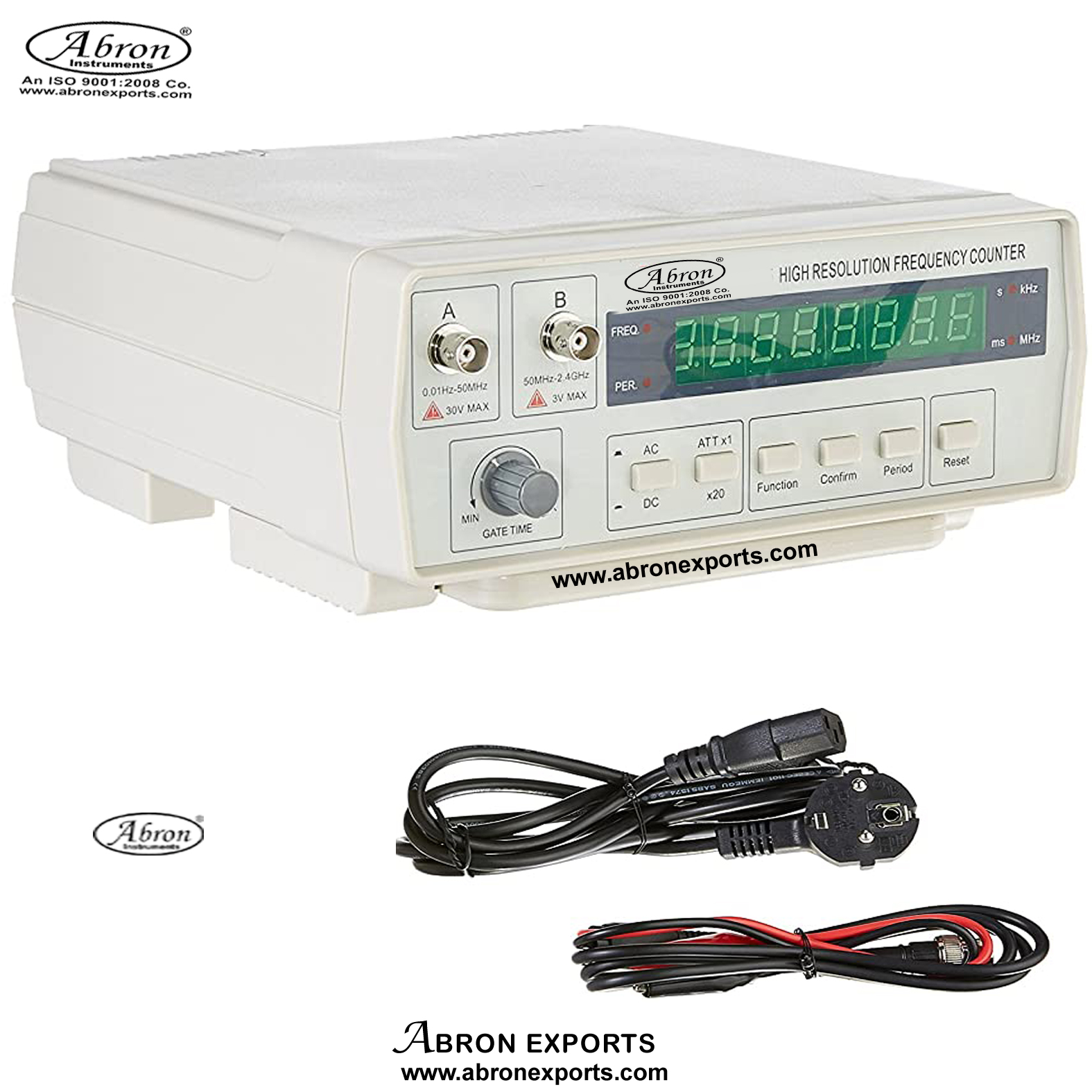 Frequency Counter Digital LED 8 digit Range 0.01Hz to 2.4 GHz Channel AE-1353FD