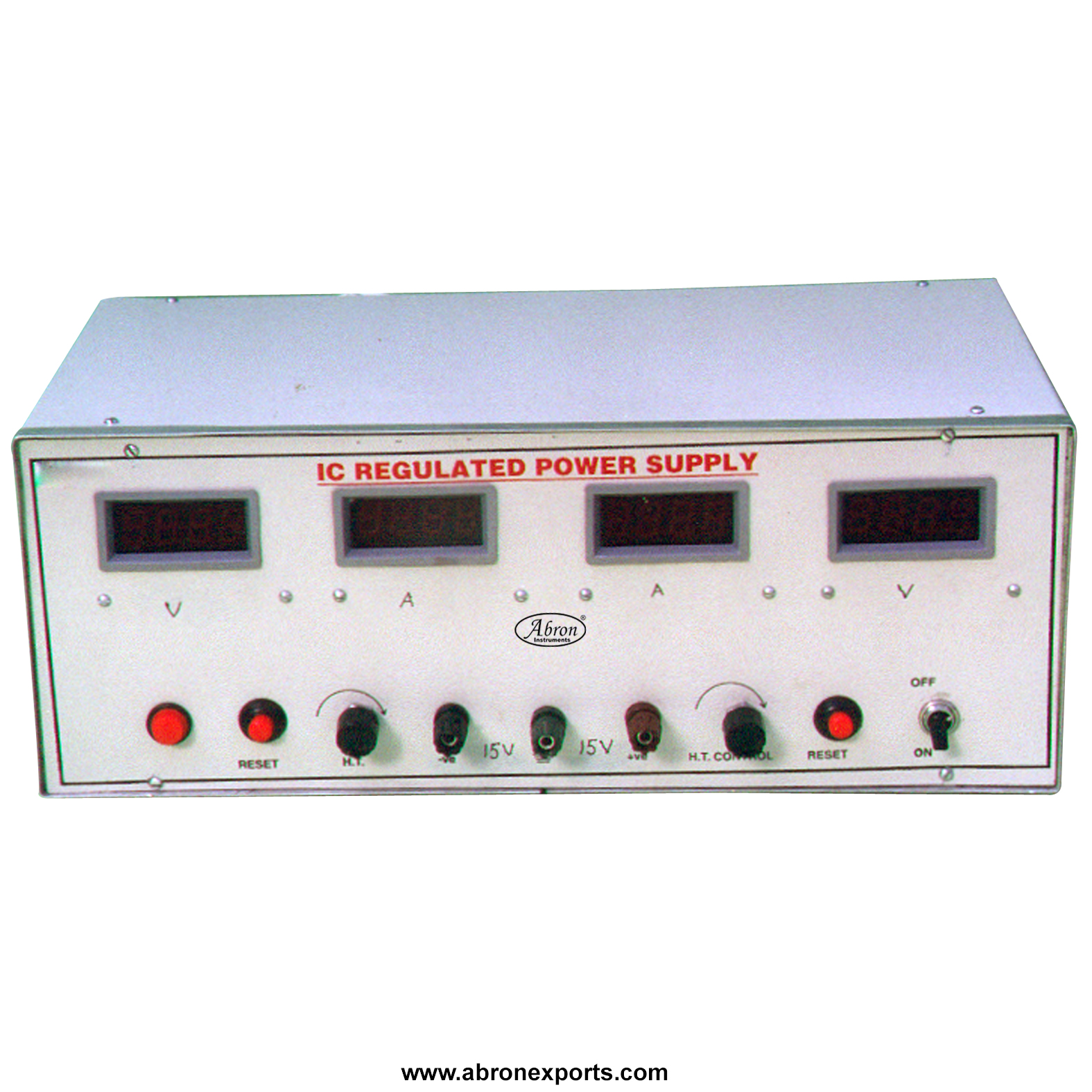 Power supply digital IC regulated 15 0 15v dc variable HT short circuit protection 4 led meter abron AE-1375-c3
