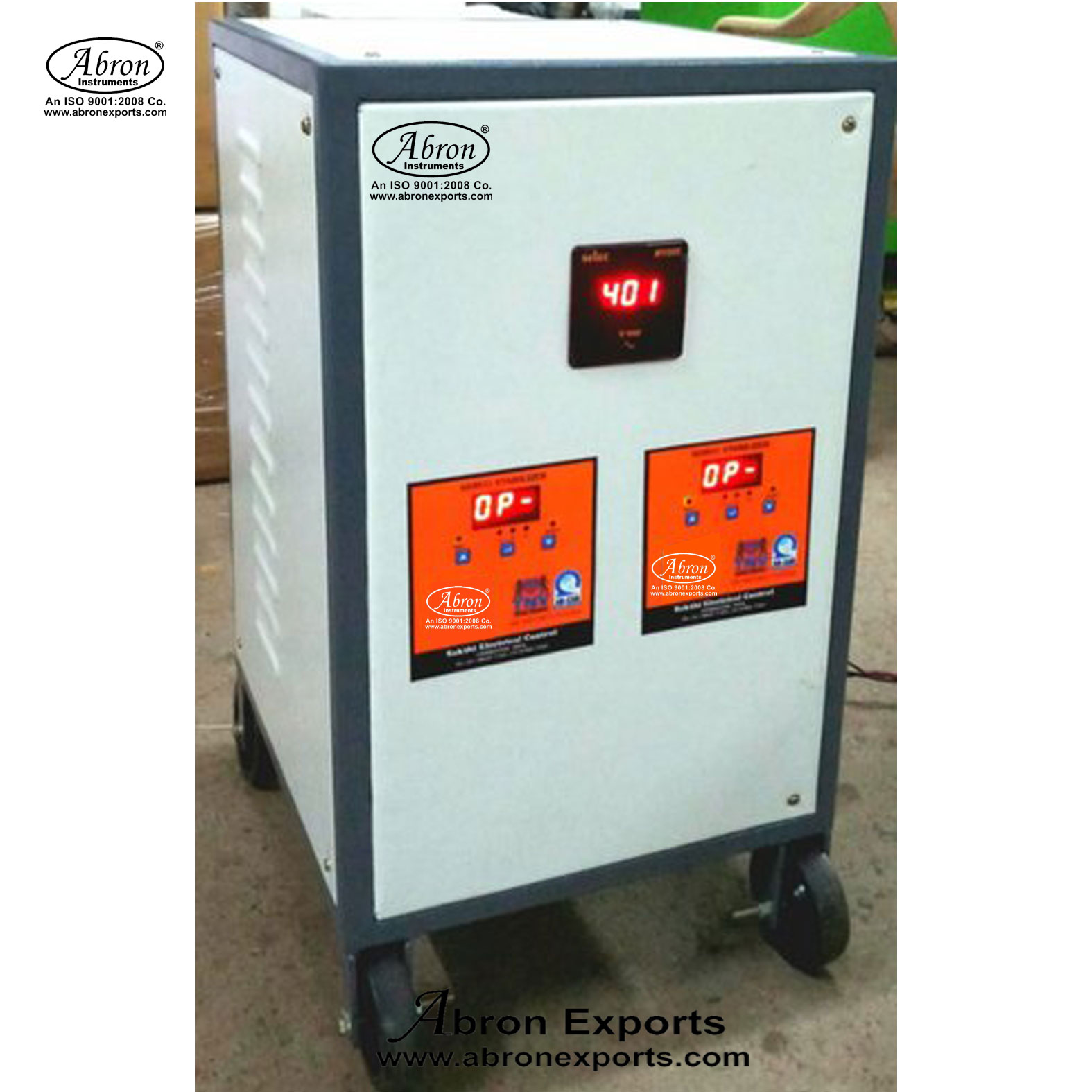 Servo Controlled Voltage Stabilizer Three Phase Oil Cooled 3-digital meters 20kva Abron AE-1387F2