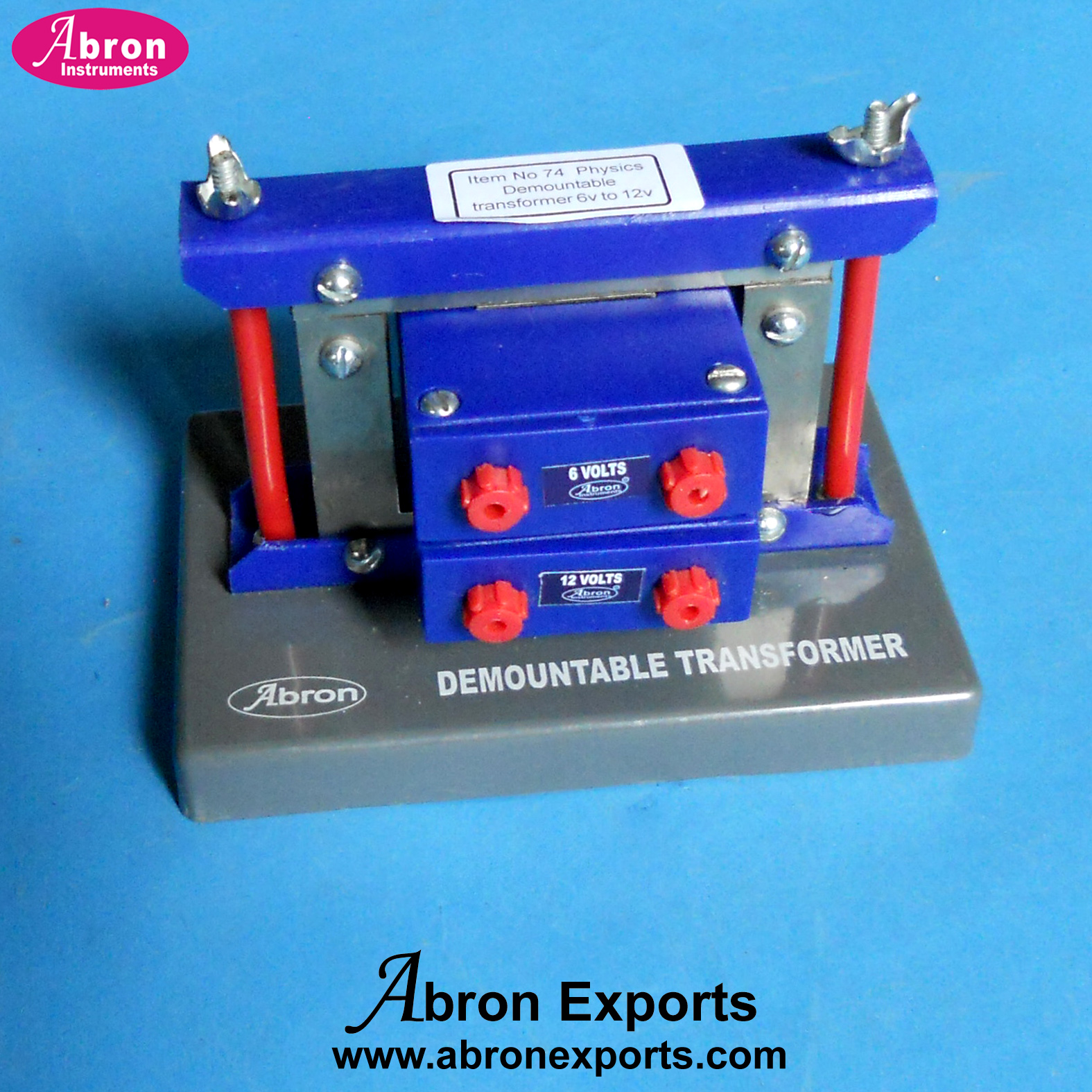Demountable Transformer on Base With Two Coil 6v 12v Step Up down Safe for students abron AE-1229E