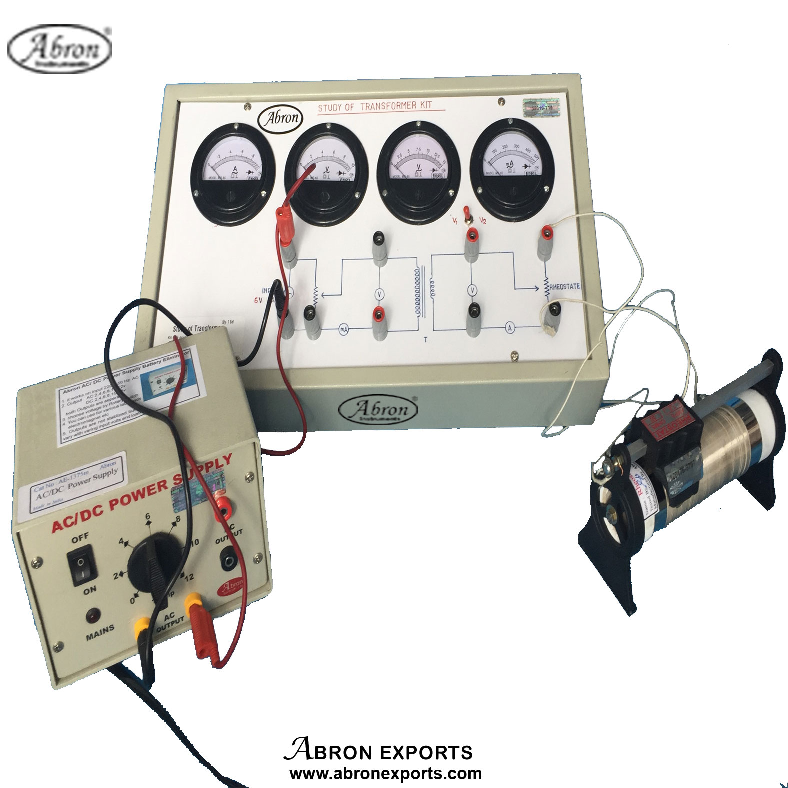 Study-of-transformer-kit-training-kit-with-4-meters-with-power-supply-abron AE1439b