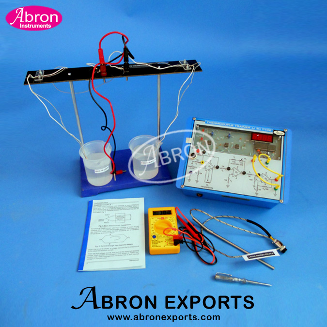 To study EMF of a Thermocouple using power supply digital meter setup Abron 