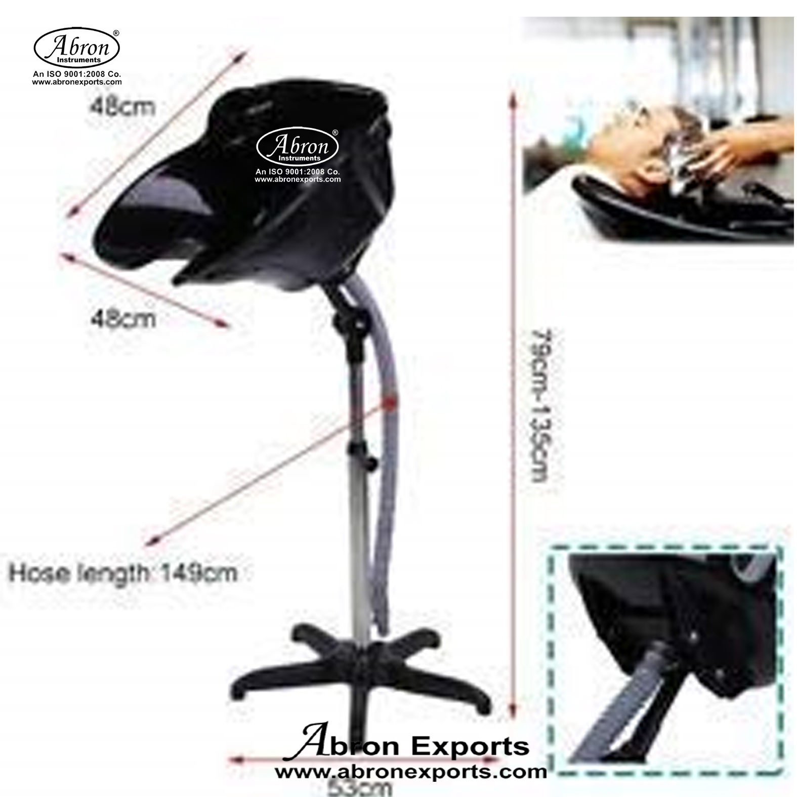 Hair Saloon Furniture Chair Saloon Abron Shampoo Bowls With Stand AG-5510