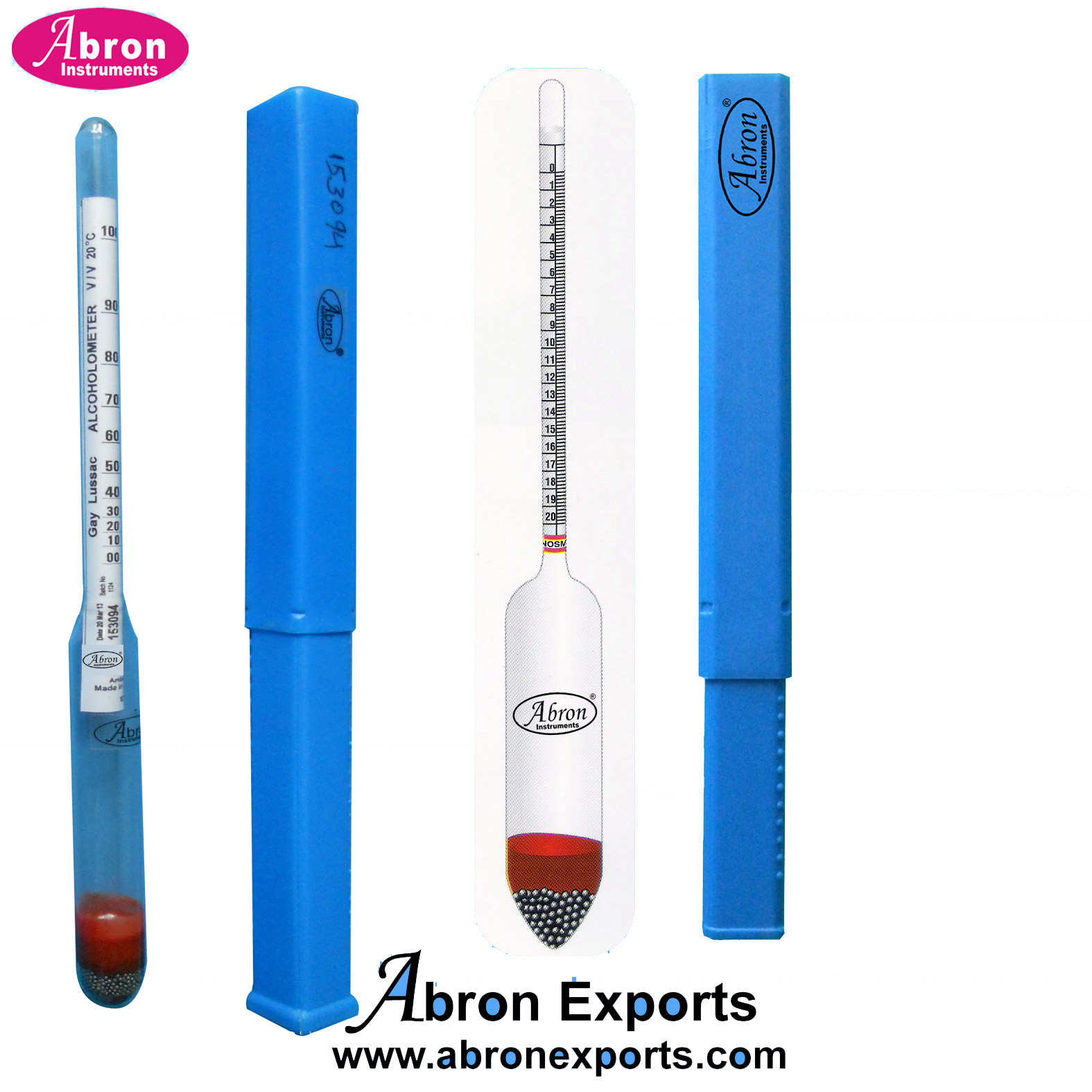Hydrometer for yogurt cocoa with thermometer milk testing lab abron AM-1075