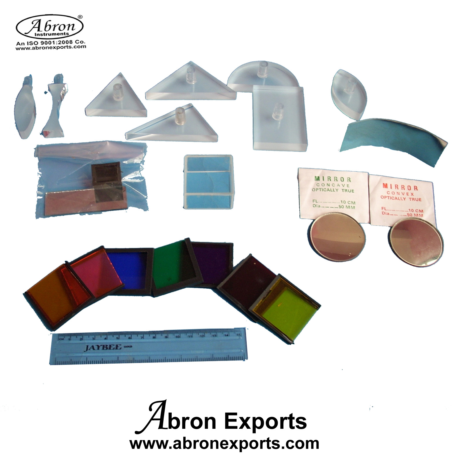 Ray Box accessories with Optical set of 8 filers set of 7 mirrors concave convex, flexible ss mirror concave convex mirror strip with stand AP-890-E 