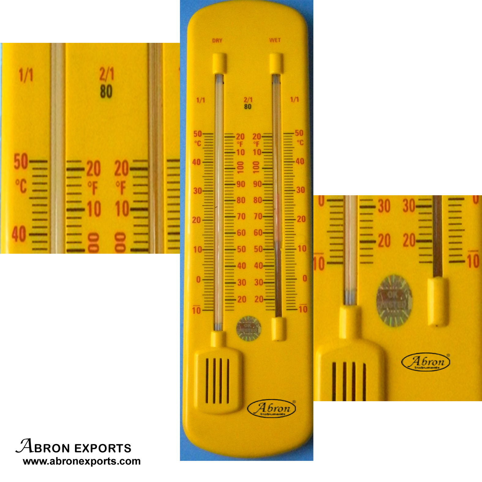 EC-059 Hygrometer Wet and Dry Bulb  Alcohol Mercury Free Abron AP-945A