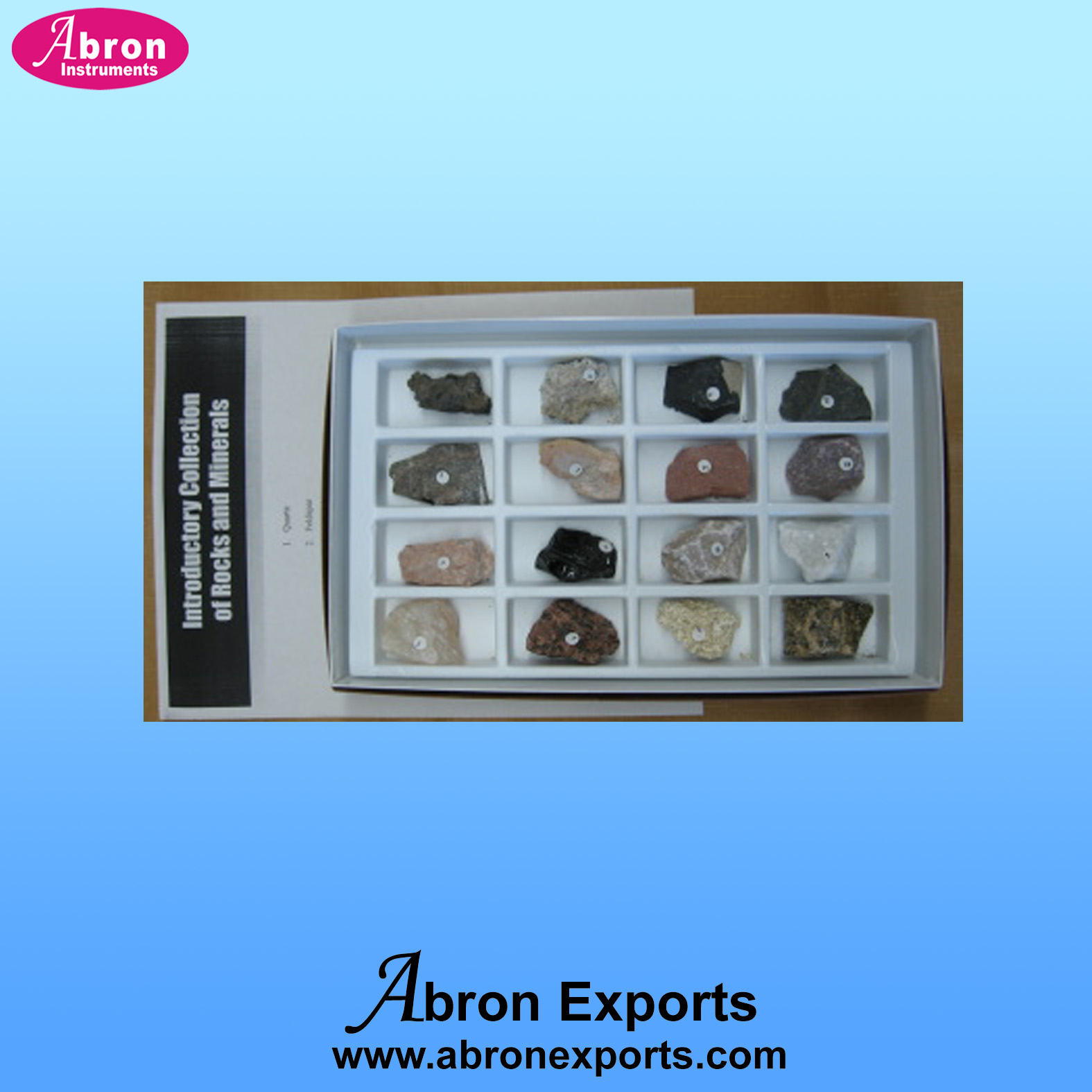 Collection set of 20 gems set display card box