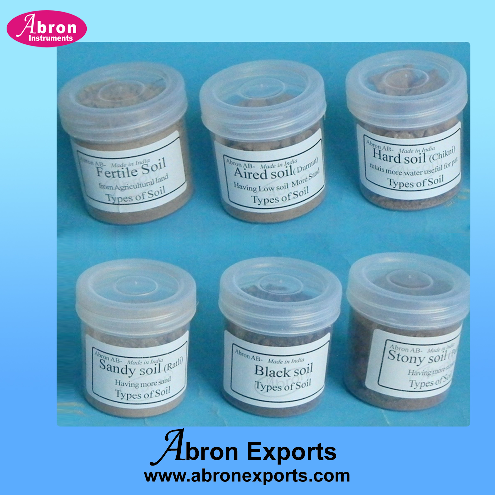 Collection set of 7 Soils set display card box