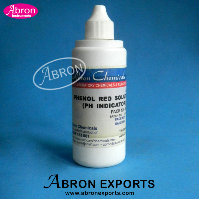 Phenol Red Solution pH indicator LR 100ml abron ch-758