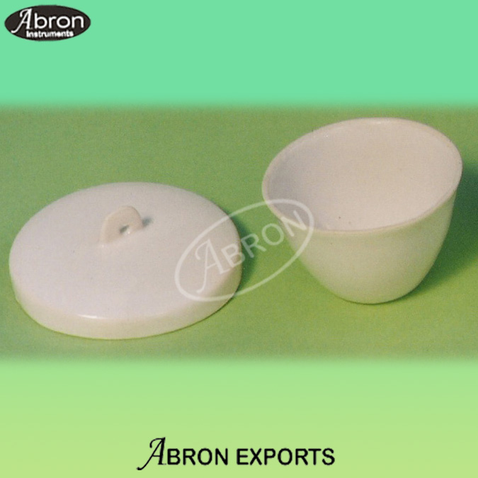  Crucibles with lid Porcelain 85 ml pack of 5 Abron AC-596d5