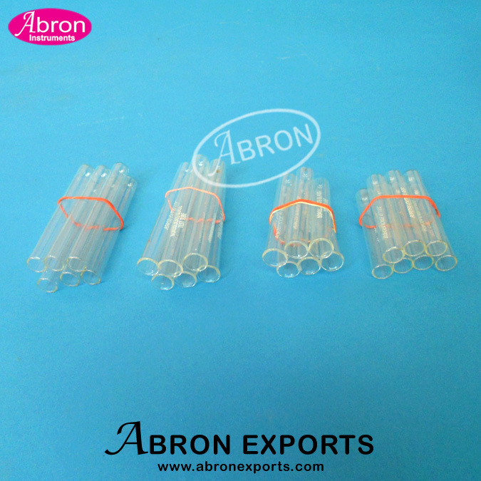 EC-040-11 Test Tubes Pyrex Type with Rim 75mmx12mm Pack of 100 Abron