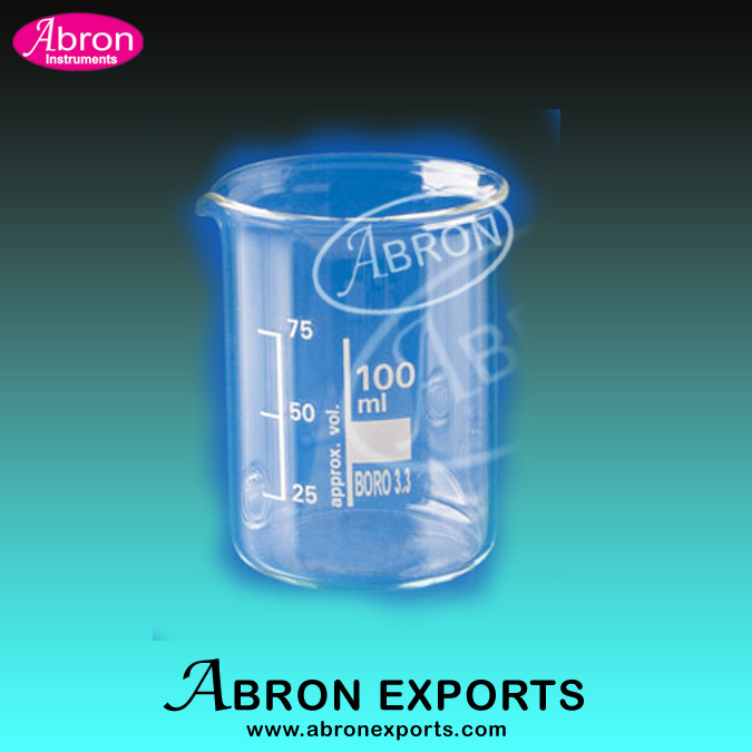 EC-105  Beaker Glass 100ml cm3 Abrosil Abron