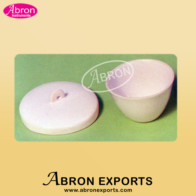 Crucible with lid Porcelain 15ml 15cm3 abron Ac-596a1