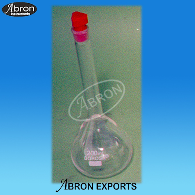 EC-217 Flask Volumetric measuring flask borosilicate glass rubber stopper Class B 250 cm3 ml Abron EC-217 AC-2230GR