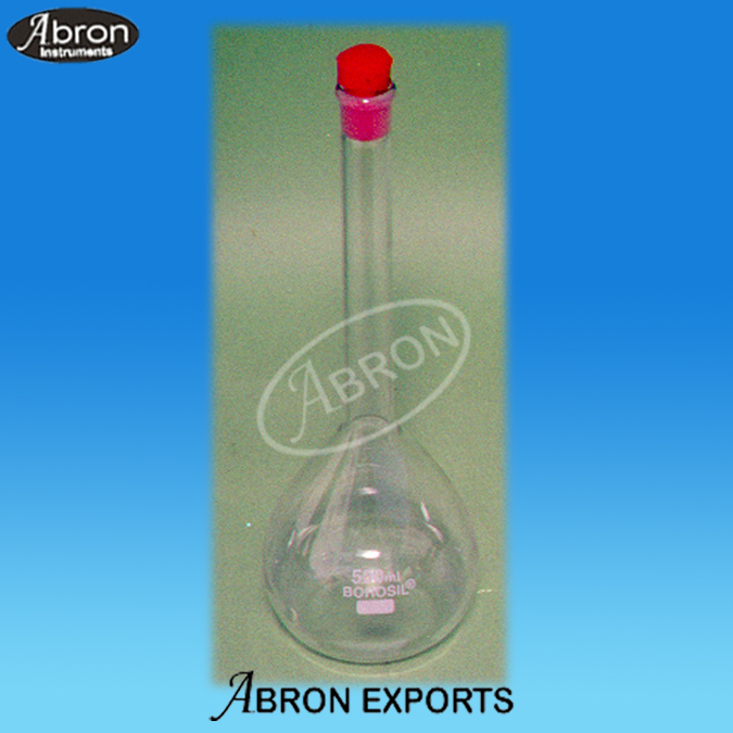 EC-218 Flask Volumetric measuring flask glass rubber stopper Class B 500 cm3 ml Abron EC-218 AC-2230GR5H