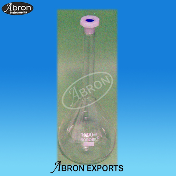 EC-219 Flask Volumetric measuring flask glass rubber stopper Class B 1000 cm3 ml Abron EC-219 AC-2230GR1T