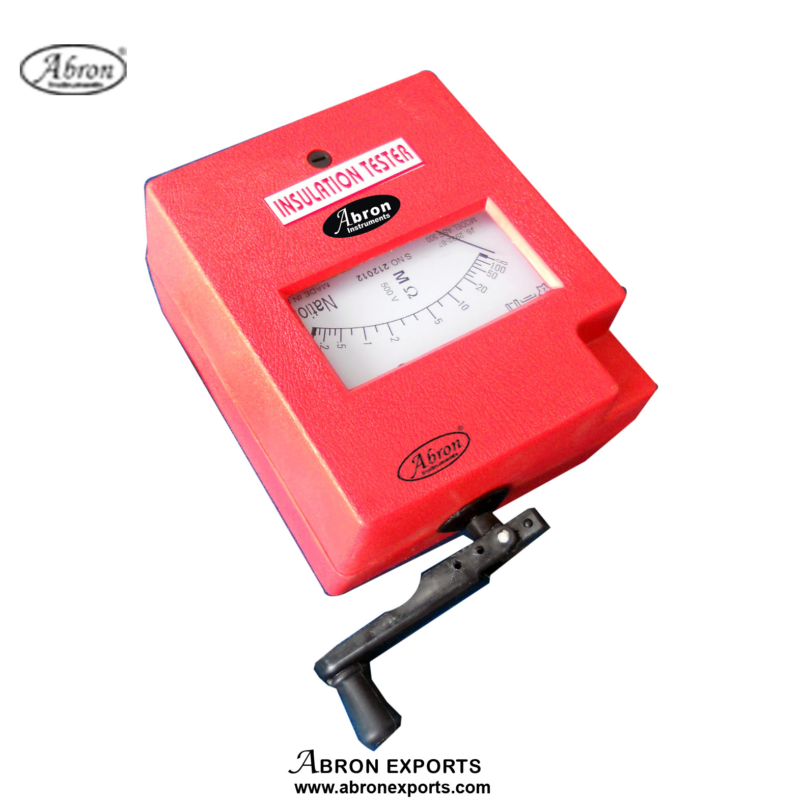 Insulation Tester ( Megger) Hand Driven dial 200Meg Ohms 500V AE-1318H5	