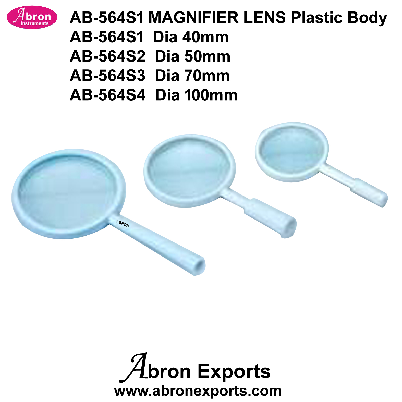 Magnifier lens Plastic frame 2 Inch 50mm plastic small frame Pack of 10 ...