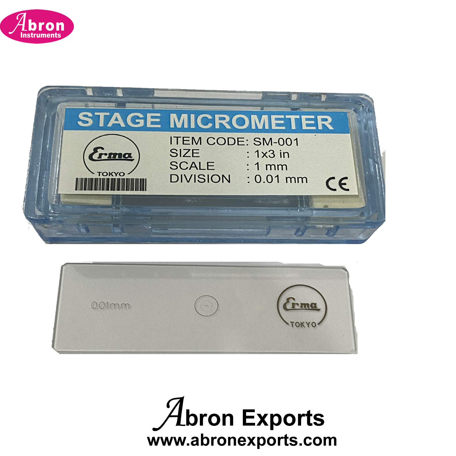 Microchronometer Slide Stage Micrometer Slide 0.01mm 1mm x100parts 25x75mm Glass Slides Lab ...