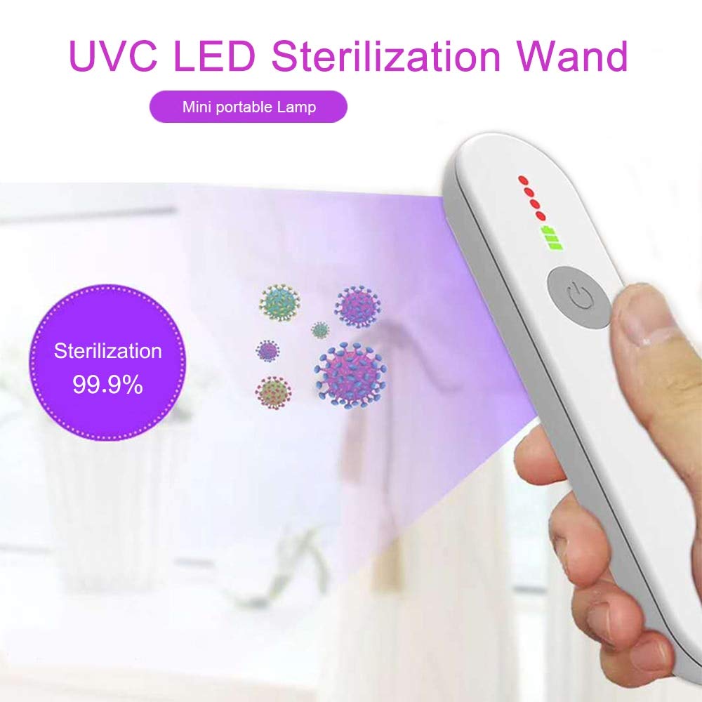 TLC UV Tube LED Light Pen Hand Held Chargable Ultraviolet Sterilizer ...