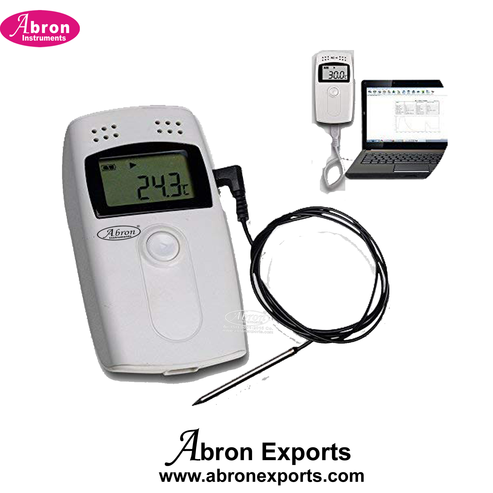 Data Logger With Wires Temperature Humidity Probe With Software Abron ...