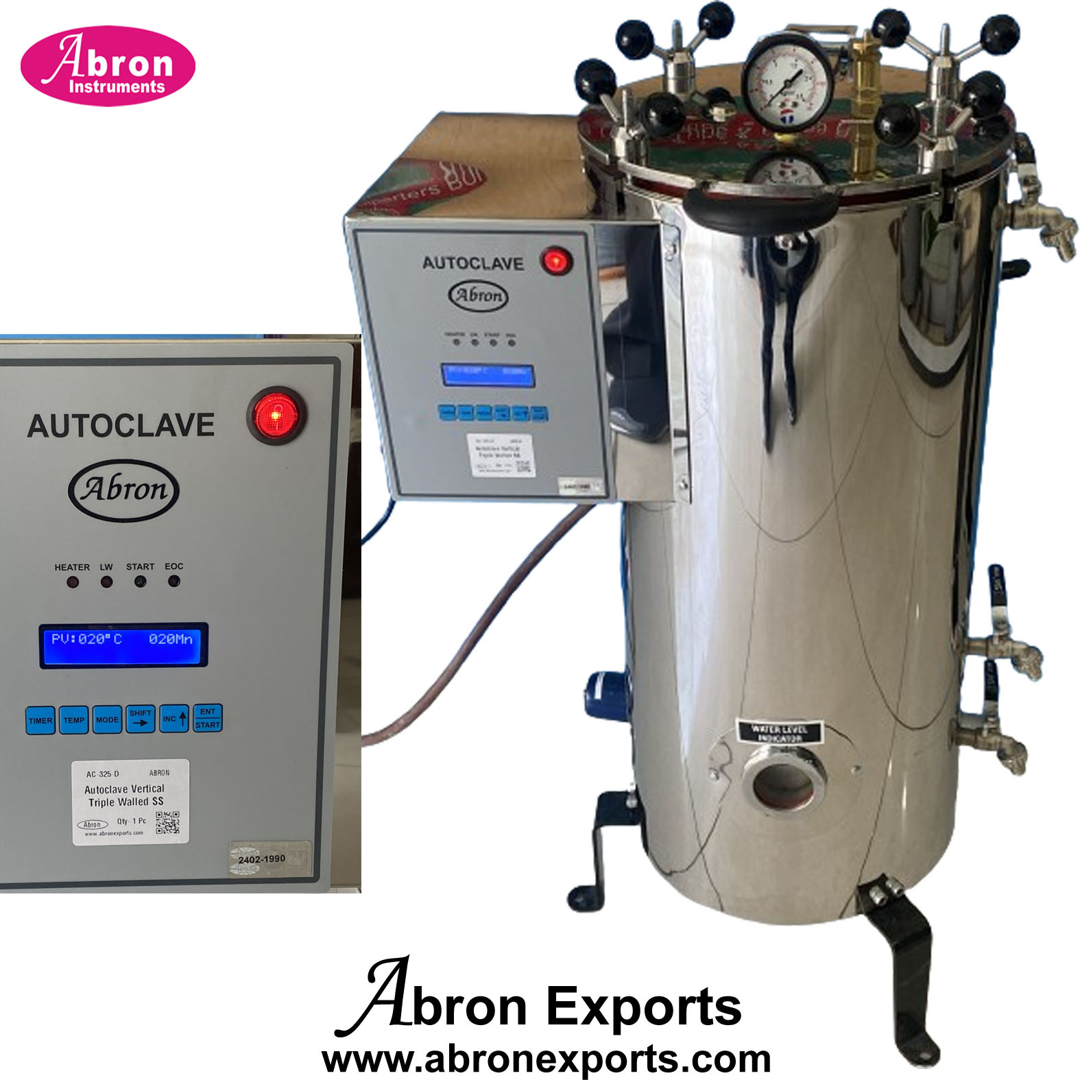 Autoclave Vertical Digital 16x24 inch Stainless steel outer inner With ...